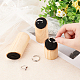 FINGERINSPIRE 3 Pcs Solid Wood Ring Display Organizer Stand with Black Velvet 3 Size Ring Display Holder Jewelry Organizer Holder for Rings Trade Show Counter Top Ring Bearer Ring Photography Props RDIS-WH0011-13A-3