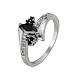 Real Platinum Plated Brass Cubic Zirconia Rings RJEW-EE0001-037D-1