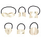Gomakerer 6pcs 6 style caoutchouc chaîne élastique cheveux cravates queue de cheval cheveux manchette OHAR-GO0001-04-1