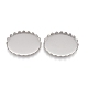 201 Stainless Steel Cabochon Settings STAS-P249-10A-P-1