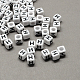 Perles européennes de lettre en acrylique à gros trou SACR-Q103-8mm-01H-1