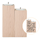 Portavelas de madera AJEW-WH0268-005-4