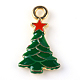 Noël alliage d'arbre pendentifs émail ENAM-Q033-21-2