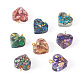 14 pièces 7 couleurs résine transparente jaspe impérial naturel pendentifs de puces teints G-TA0001-39-4