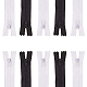 服飾材料  ナイロンジッパー  ファスナー部品  ホワイト＆ブラック  235~240x25mm  1連/色  50連 FIND-BC0001-17-5