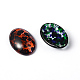 Spray Painted Glass Cabochons DGLA-R021-M-2