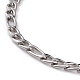 304 collar de cadena figaro de acero inoxidable para mujer NJEW-JN03262-2