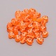 透明なアクリルビーズ  エナメル  ハート  ダークオレンジ  6.5x6.5x4.5mm  穴：1mm  100個/袋 TACR-TAC0001-05H-1