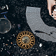 木製カスタムクリスタルボールディスプレイスタンド  魔術ウィッカ祭壇用品用  花  スノーフレーク  カエデの葉  太陽とフラットラウンド  ブラック  花柄  78~91x72~80x3mm  6個/セット DIY-WH0362-003-7