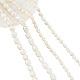 Nbeads 4 hebras 2 estilos perlas de agua dulce cultivadas naturales hebras PEAR-NB0001-64-1