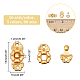 NBEADS 80 Sets 5 Colors Flower Alloy Snap Lock Clasps FIND-NB0004-03-2