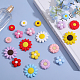 CHGCRAFT 24Styles Sunflower Silicone Beads Daisy Shape Silicone Beads Flower Silicone Focal Beads for DIY Necklaces Bracelet Keychain Making SIL-CA0003-11-4