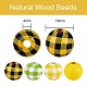 110Pcs Painted Natural Wood Beads sgWOOD-SZ0001-09-2