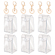Porte-clés de sacs d'affichage de figurines d'action suspendues transparentes diy DIY-FG0003-85-1