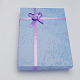 Cajas de cartón para joyería con flores (color de entrega aleatoria) y esponja en el interior. CBOX-R023-2-1