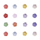 100pcs 10 couleurs perles de verre transparentes GLAA-CJ0001-46-3