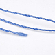 ポリエステル糸  カスタム織りジュエリー作りのために  ドジャーブルー  0.7mm  約310m /ロール NWIR-K023-0.7mm-11-2