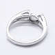 925 Sterling Silver Finger Ring Components STER-G027-09P-2