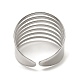 304 Stainless Steel Open Cuff Rings RJEW-Z018-32P-3