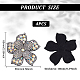 FINGERINSPIRE 4 pcs Flower Crystal Rhinestone Appliques 2.6x2.6x0.4inch Sew on Patches AB Color Rhinestone Appliques for Sewing Shining Exquisite Patches for Jeans PATC-FG0001-04A-2