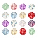 100 pièces 10 couleurs perles de verre tchèques transparentes GLAA-CJ0001-57-6