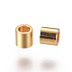 304ステンレス鋼スペーサービーズ  コラム  ゴールドカラー  2x2mm  穴：1mm X-STAS-F227-41-G-2
