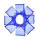 描画可能なパウチ包装青い四角形のアクセサリー  オーガンジーギフトバッグ巾着袋  サイズ：約14センチ幅  17センチの長さ X-OP-A001-10-2