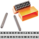 Superfindings 27 pièces alphabet timbres en acier au carbone majuscule timbre métal poinçon ensemble de timbres outils de maroquinerie pour métal cuir artisanat bois AJEW-WH0017-93-1