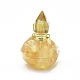 Colgantes de botella de perfume que se pueden abrir con citrina natural G-E556-19B-2