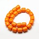 Imitation Amber Resin Barrel Beads Strands for Buddhist Jewelry Making RESI-A009B-A-2