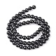 Chapelets de perles en pierre noire synthétique X-GSR6mmC044-3