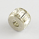Column Brass Glass Rhinestone Beads KK-S128-09-2