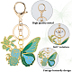 Наборы для самостоятельного изготовления брелоков-подвесок в виде бабочек из эмалевого сплава DIY-SP0003-10C-5