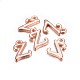 Colgantes de la letra de la aleación plateada oro rosa X-PALLOY-J718-01RG-Z-2