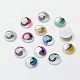 Colores de plástico meneo ojos saltones cabuchones con pestañas partes de los juguetes de artesanía DIY scrapbooking KY-X0005-1