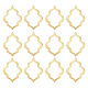 Benecreat 12 個真鍮レトロ中空ペンダント  フラワーフレーム  ゴールドカラー  49x37.5x1mm  穴：1.6mm KK-BC0011-72-1