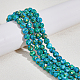 Hobbiesay 6 brins de perles synthétiques turquoise brins G-HY0001-28-4