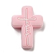 Kreuz mit Wort Jesus Silikon-Fokalperlen SIL-G006-01B-1