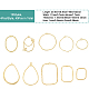 Chgcraft 40 pièces 10 styles alliage pendentifs à lunette ouverte FIND-CA0008-30-2