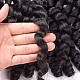 杖の巻き毛のかぎ針編みの髪  アフリカのコレクションかぎ針編みの編み髪  耐熱性低温繊維  ショート＆カーリー  ブラック  8インチ（20.3cm）20連売り/ pc OHAR-G005-15C-5