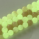 Fili sintetici perline di pietra luminosa G-T129-12A-4