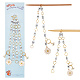 Flower & Bee Pendant Knitting Row Counter Chains HJEW-AB00468-1