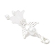 Подвеска в виде ангела из матового акрила и стеклянного жемчуга HJEW-JM03482-01-4