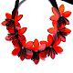 Fashion Women Jewelry Resin Beautiful Flower Statement Necklaces NJEW-BB15952-B-3