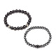 Ensemble de bracelets extensibles en perles de bois naturel et hématite synthétique 2pcs 2 styles BJEW-JB07826-4