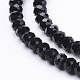 Rondelle Opaque Solid Color Faceted Glass Beads Strands X-EGLA-J047-4x3mm-07-3