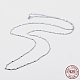 Rhodium Plated 925 Sterling Silver Chain Necklaces STER-F039-12P-2