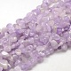 Natural Amethyst Crackle Agate Chips Beads Strands G-P032-07-1