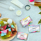 Etiqueta de papel de jabón con patrón de manchas de pintura de 90 Uds. 9 estilos DIY-WH0399-69-024-3
