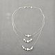 Girlfriend Valentines Day Ideas Brass Beads Round Jewelry Sets: Bracelets & Necklaces SJEW-JS00685-8-2